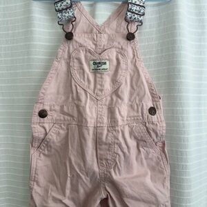 OshKosh B'gosh Light Pink Heart Overalls